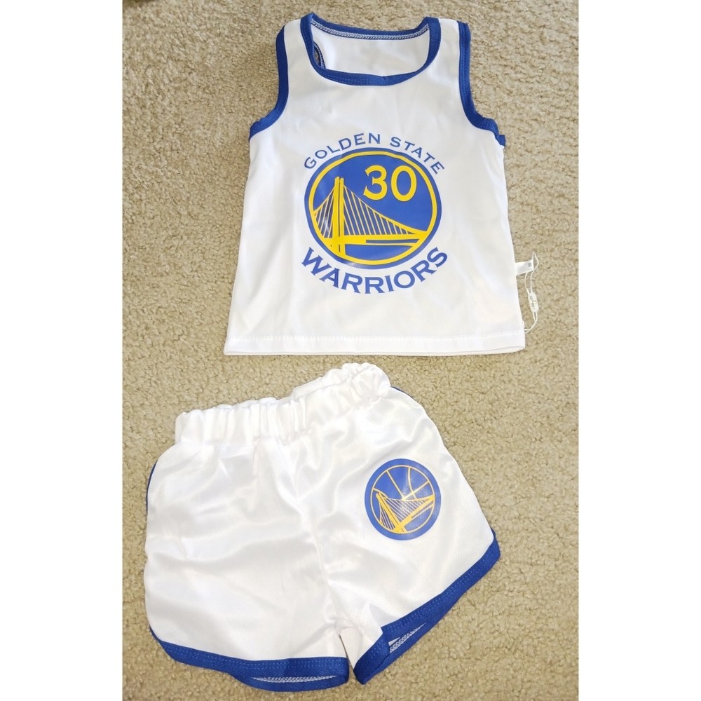 Childrens Golden State Warriors Jersey 2 Piece Outfit Set